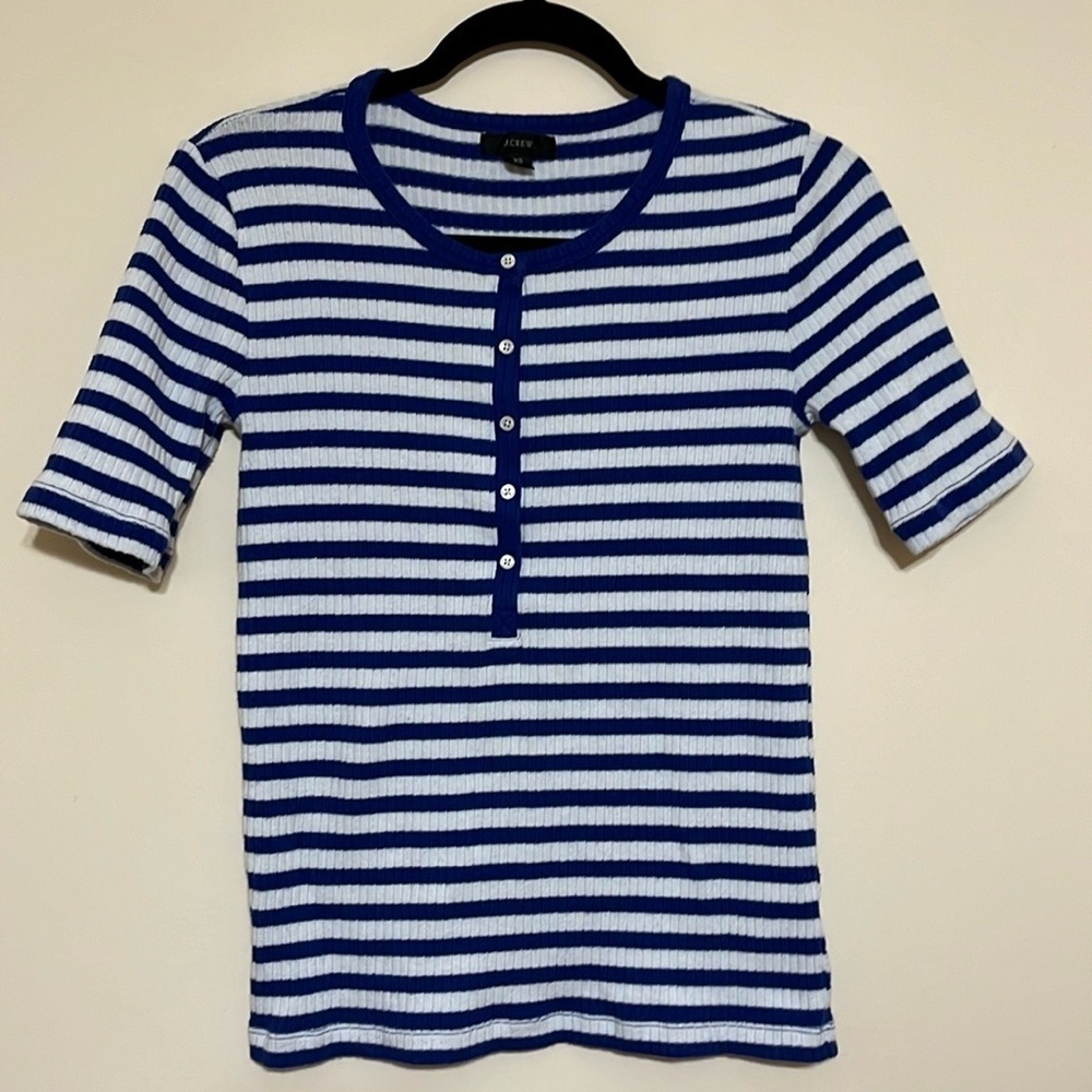 J. Crew Ribbed Striped Top Size XS